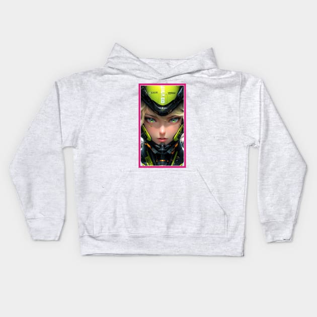 Anime Race Girl | High Quality Anime Artwork | Chibi Manga Anime Art Kids Hoodie by AlNoah